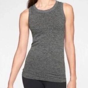 Athleta dark grey Renew Cya ribbed athletic tank top Women’s sz S